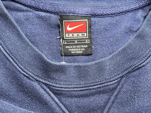 WESTSIDE STOREY VINTAGE | VINTAGE 90S KU JAYHAWKS NIKE MIDDLE SWOOSH NAVY SWEATSHIRT - Westside Storey