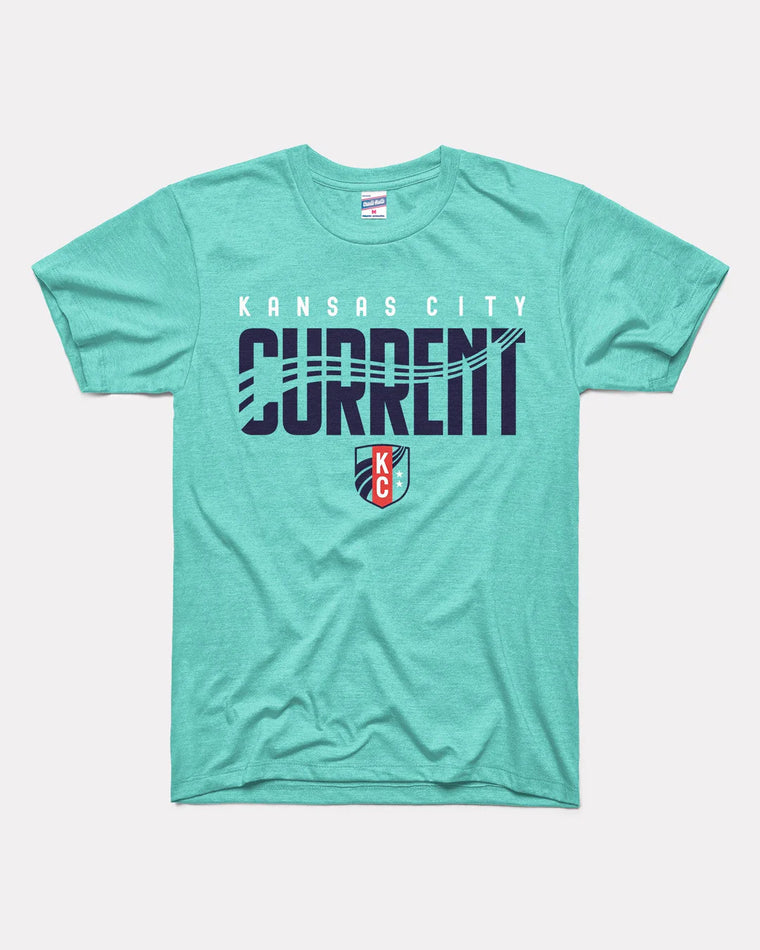 CHARLIE HUSTLE | KC CURRENT WAVES T-SHIRT - TEAL