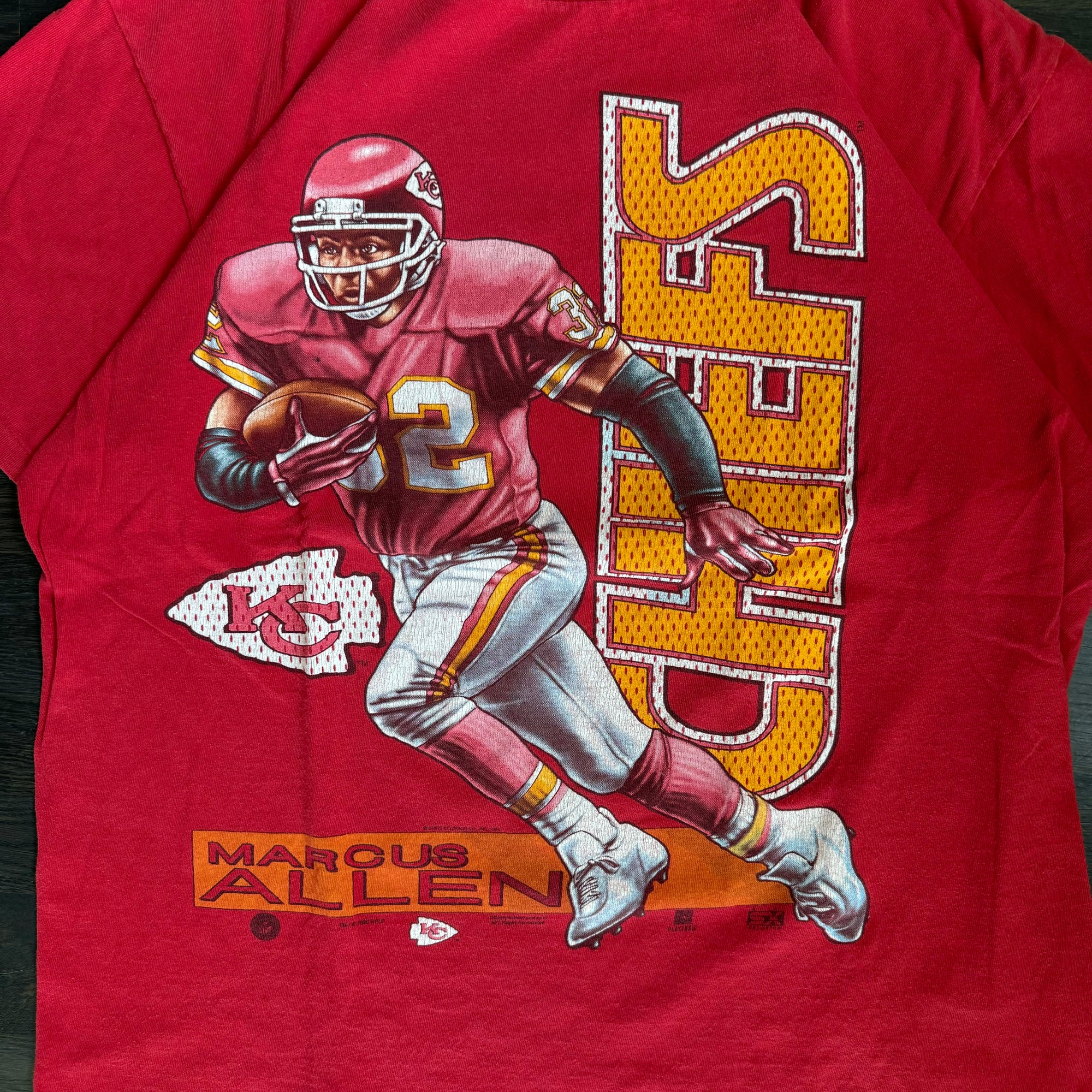 WESTSIDE STOREY VINTAGE | VINTAGE 1996 MARCUS ALLEN KC CHIEFS T-SHIRT - RED