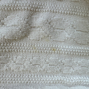 WESTSIDE STOREY VINTAGE | VINTAGE 90'S KC CHIEFS NUTMEG KNIT V NECK SWEATER - WHITE - Westside Storey