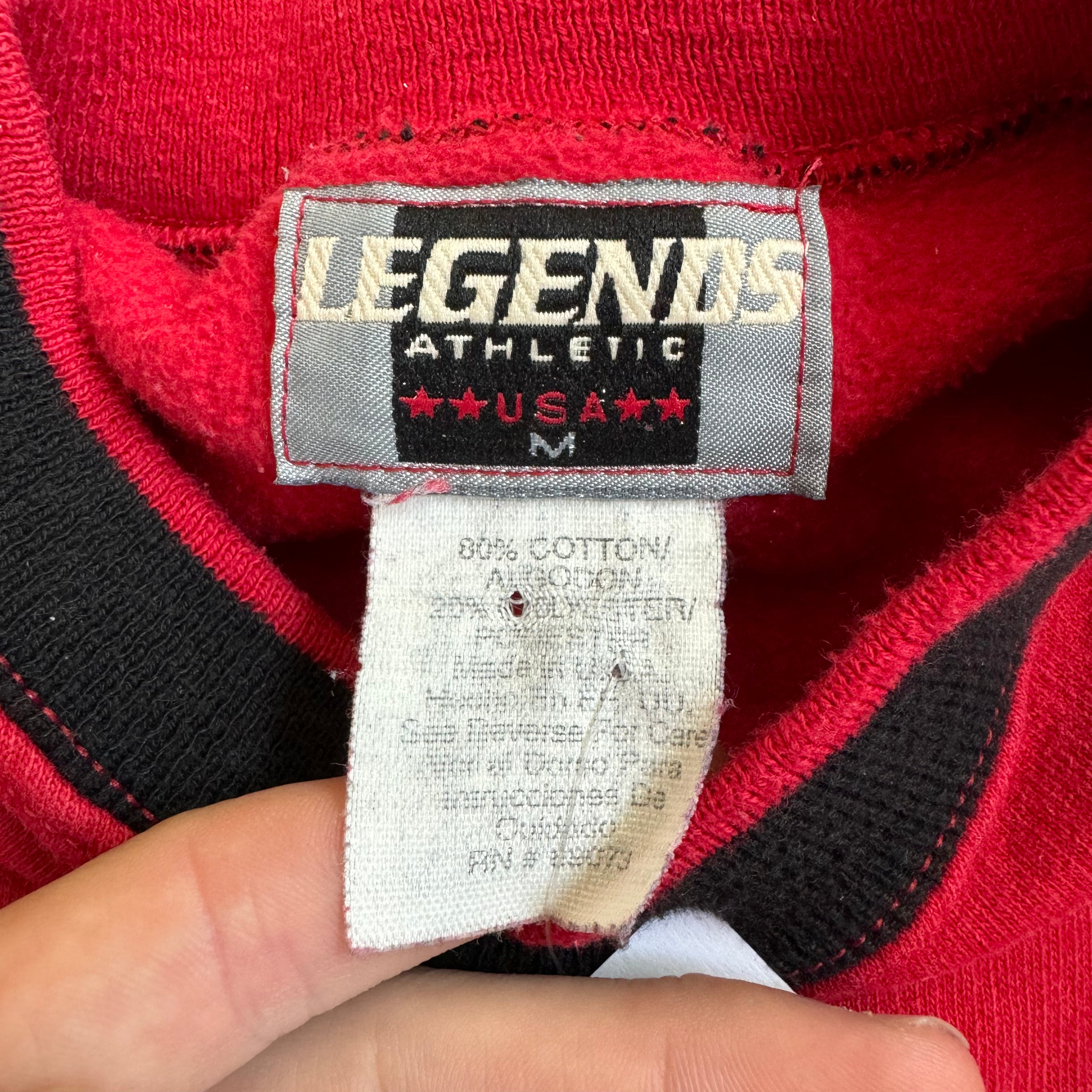 WESTSIDE STOREY VINTAGE | VINTAGE 90'S KC CHIEFS LEGENDS EMBROIDERED SWEATSHIRT - RED - Westside Storey