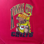 WESTSIDE STOREY VINTAGE | VINTAGE 90'S KC CHIEFS TEDDY BEAR SWEATSHIRT - RED - Westside Storey