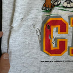 WESTSIDE STOREY VINTAGE | VINTAGE 90'S KC CHIEFS LOONEY TUNES T-SHIRT - GRAY - Westside Storey