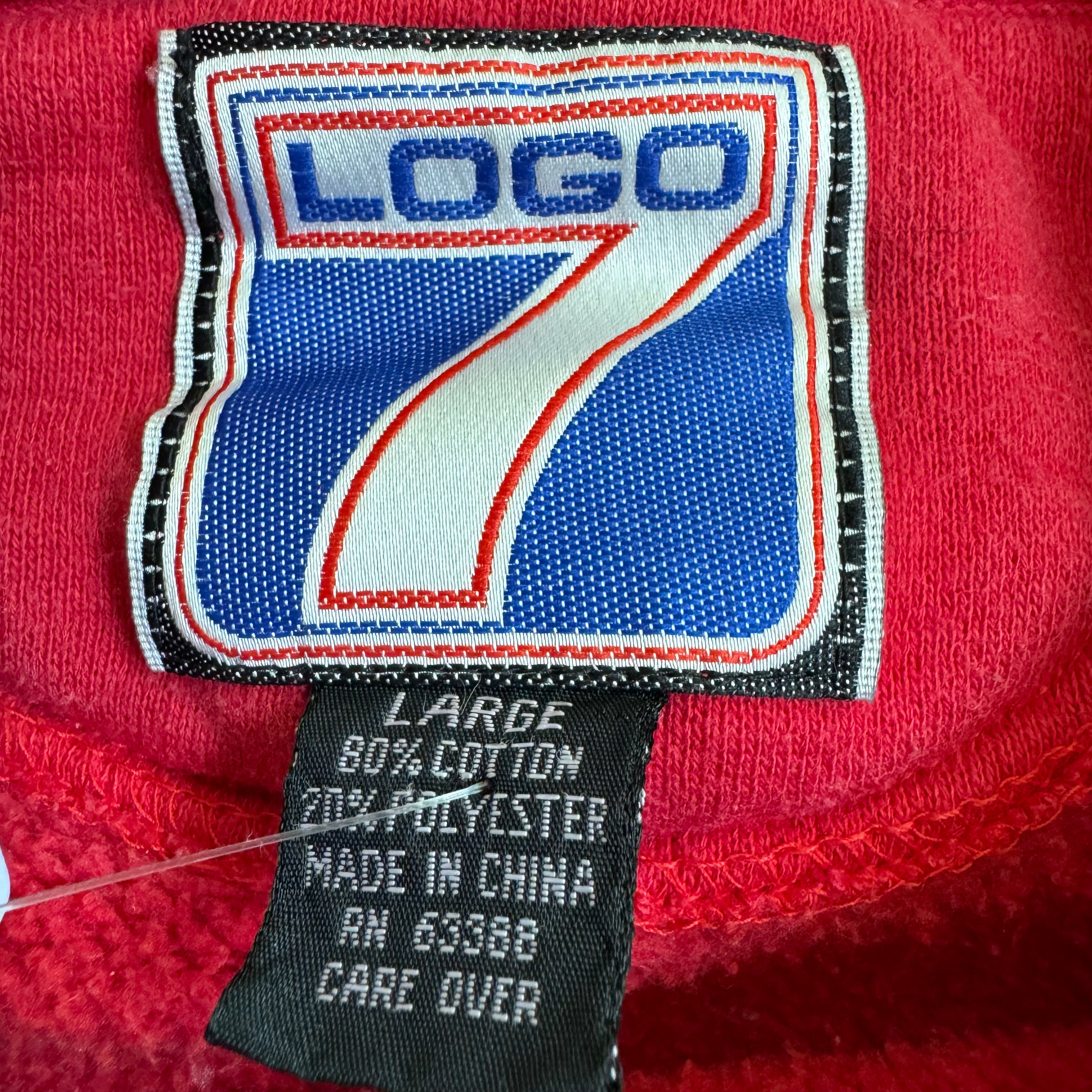 WESTSIDE STOREY VINTAGE | VINTAGE 90'S KC CHIEFS LOGO 7 EMBROIDERED HEAVY SWEATSHIRT - RED - Westside Storey