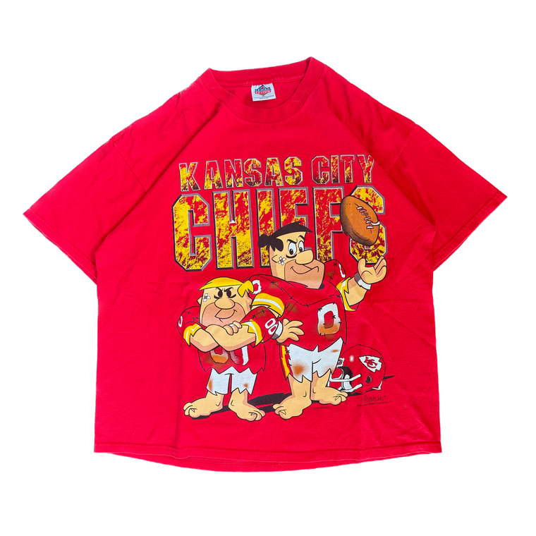 WESTSIDE STOREY VINTAGE | VINTAGE 1994 KC CHIEFS FLINTSTONES T-SHIRT - RED