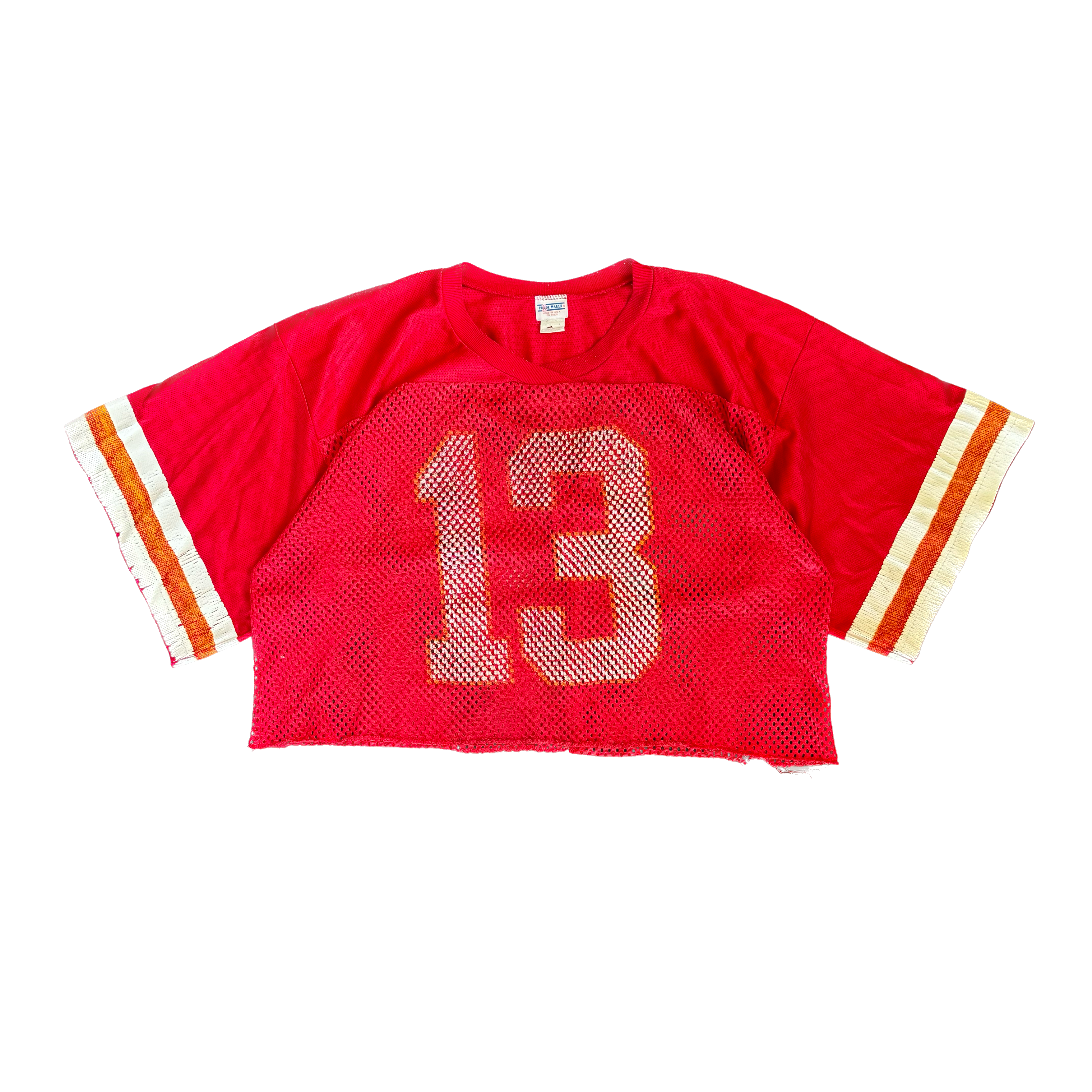 WESTSIDE STOREY VINTAGE | VINTAGE 1960'S/1970'S KC CHIEFS CROPPED FOOTBALL 13 JERSEY - RED - Westside Storey
