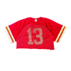 WESTSIDE STOREY VINTAGE | VINTAGE 1960'S/1970'S KC CHIEFS CROPPED FOOTBALL 13 JERSEY - RED