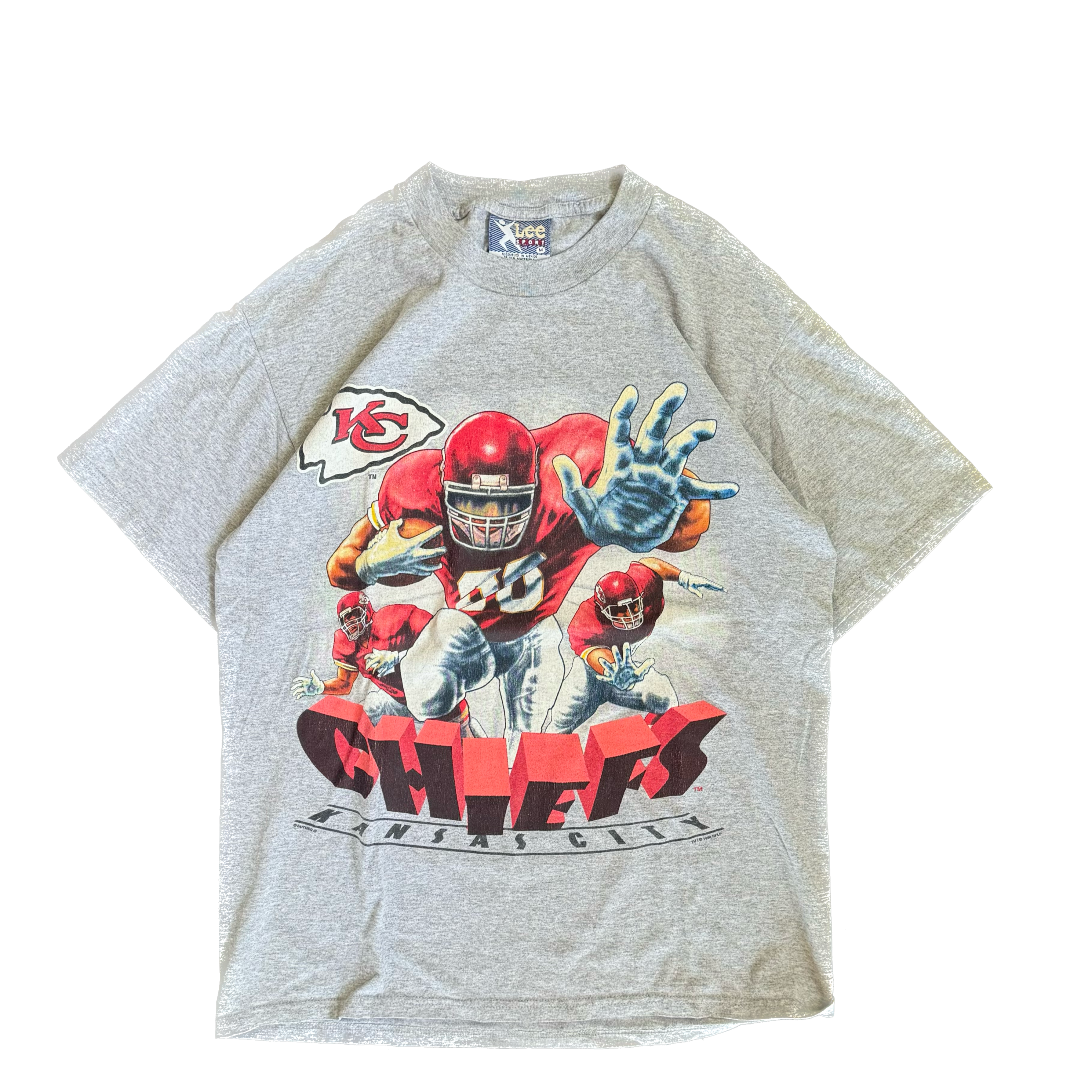 WESTSIDE STOREY VINTAGE | VINTAGE 1996 KC CHIEFS GRAPHIC T-SHIRT - GRAY - Westside Storey