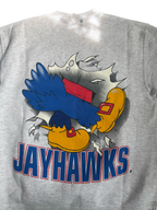 WESTSIDE STOREY VINTAGE | VINTAGE 90'S KU JAYHAWK FRONT BACK SWEATSHIRT - GRAY Westside Storey