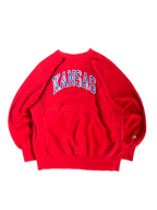 WESTSIDE STOREY VINTAGE | VINTAGE 80'S CHAMPION REVERSE WEAVE KANSAS UNI SWEATSHIRT - RED Westside Storey