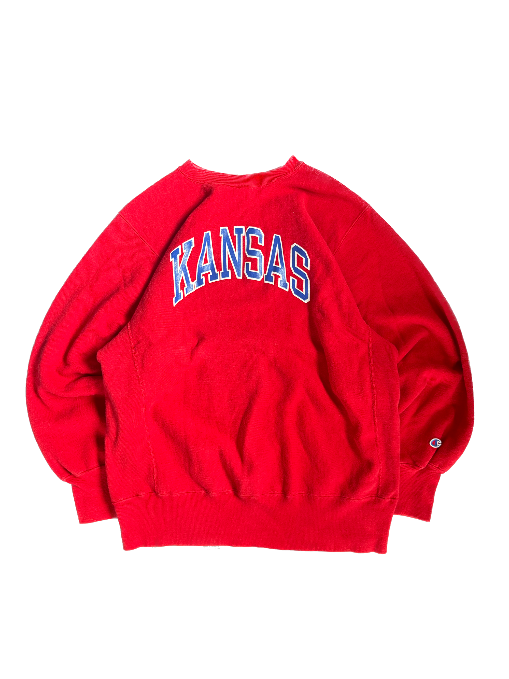 WESTSIDE STOREY VINTAGE | VINTAGE 80'S CHAMPION REVERSE WEAVE KANSAS UNI SWEATSHIRT - RED Westside Storey