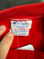 WESTSIDE STOREY VINTAGE | VINTAGE 80'S CHAMPION REVERSE WEAVE KANSAS UNI SWEATSHIRT - RED Westside Storey