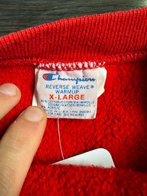 WESTSIDE STOREY VINTAGE | VINTAGE 80'S CHAMPION REVERSE WEAVE KANSAS UNI SWEATSHIRT - RED Westside Storey