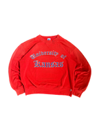 WESTSIDE STOREY VINTAGE | VINTAGE 90'S RUSSELL KU OLD ENGLISH SWEATSHIRT - RED Westside Storey