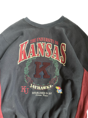 WESTSIDE STOREY VINTAGE | VINTAGE 90'S KANSAS UNI CHINELLE PATCH SWEATSHIRT - XL Westside Storey