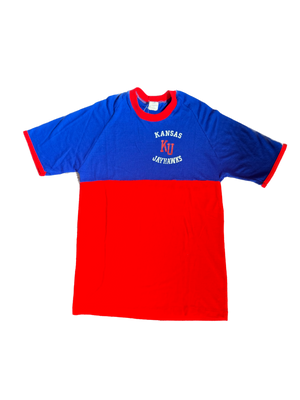 WESTSIDE STOREY VINTAGE | VINTAGE 1960'S KU T-SHIRT - BLUE/RED Westside Storey