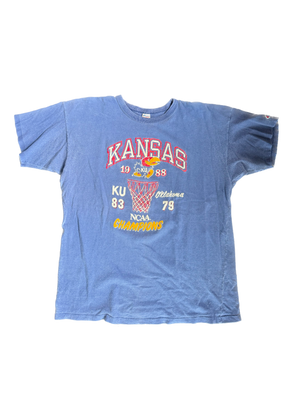 WESTSIDE STOREY VINTAGE | VINTAGE CHAMPION KU CHAMPS 1988 T-SHIRT - BLUE Westside Storey