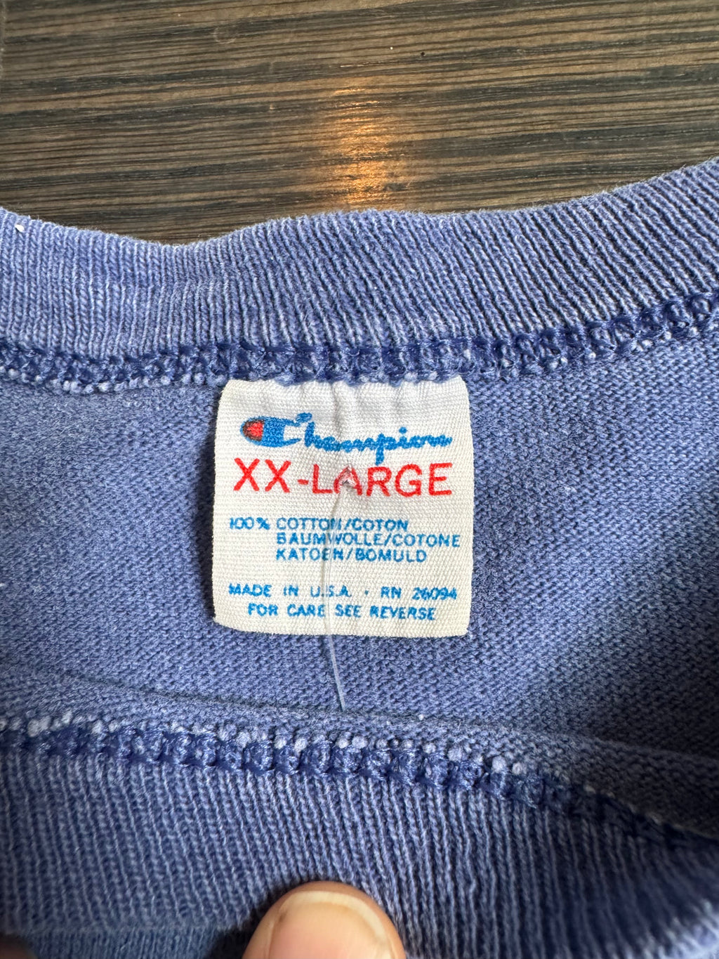WESTSIDE STOREY VINTAGE | VINTAGE CHAMPION KU CHAMPS 1988 T-SHIRT - BLUE Westside Storey