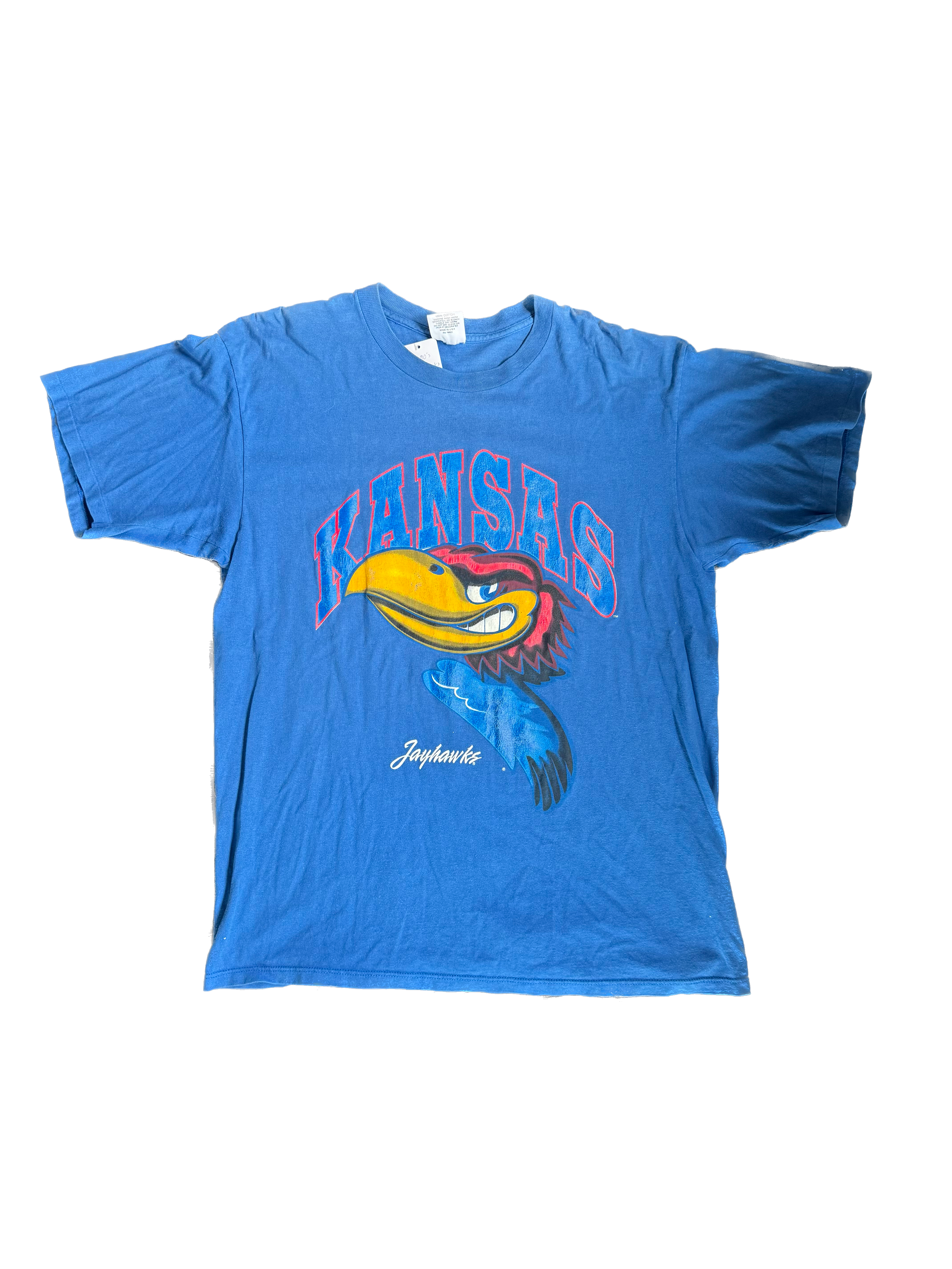 WESTSIDE STOREY VINTAGE | VINTAGE 90'S KU JAYHAWKS T-SHIRT - BLUE Westside Storey
