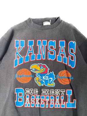 WESTSIDE STOREY VINTAGE | VINTAGE 90'S BIG EIGHT KU BASKETBALL SWEATSHIRT - BLACK Westside Storey