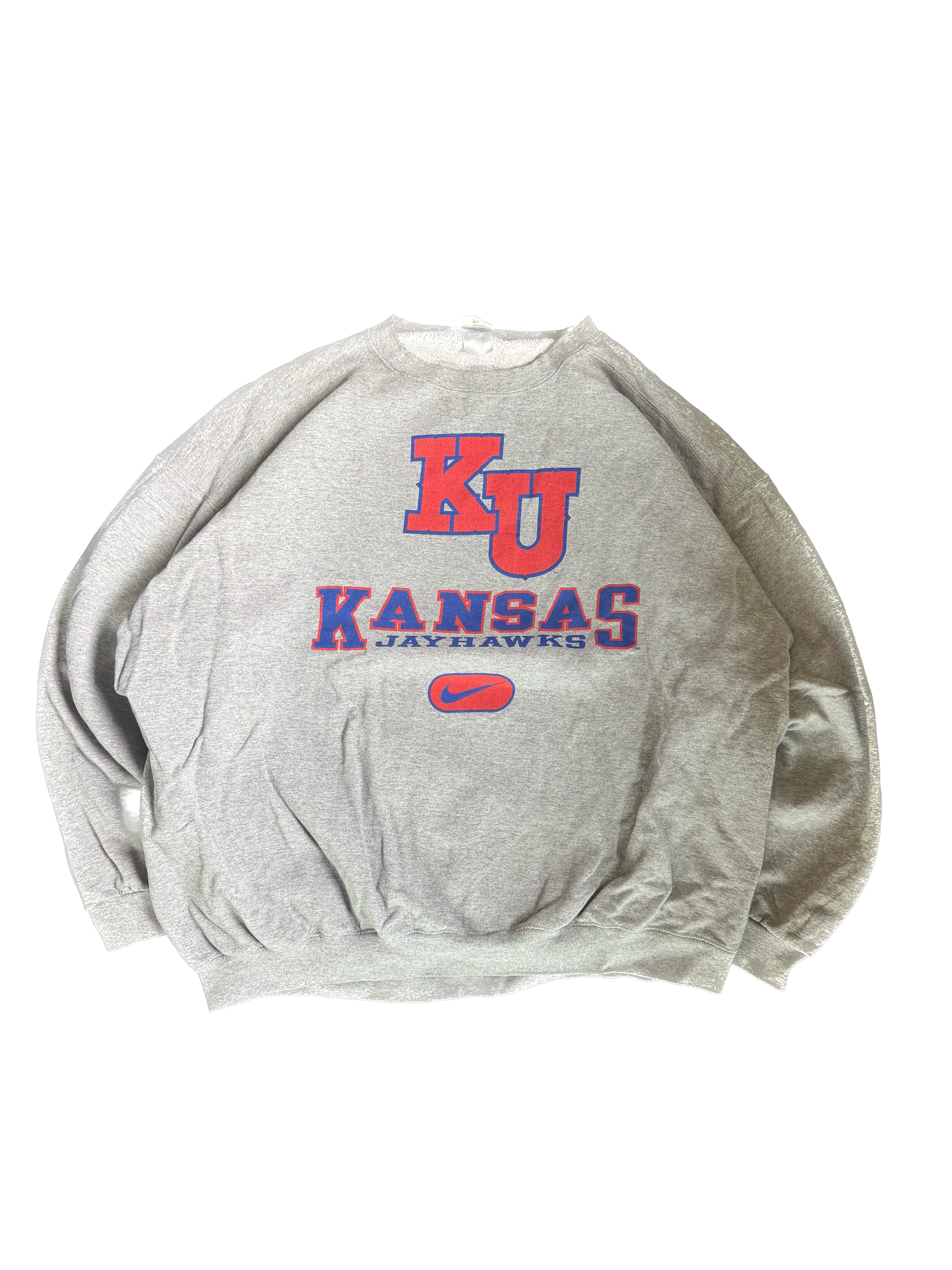 WESTSIDE STOREY VINTAGE | VINTAGE 90'S NIKE KU JAYHAWKS SWEATSHIRT - GRAY Westside Storey