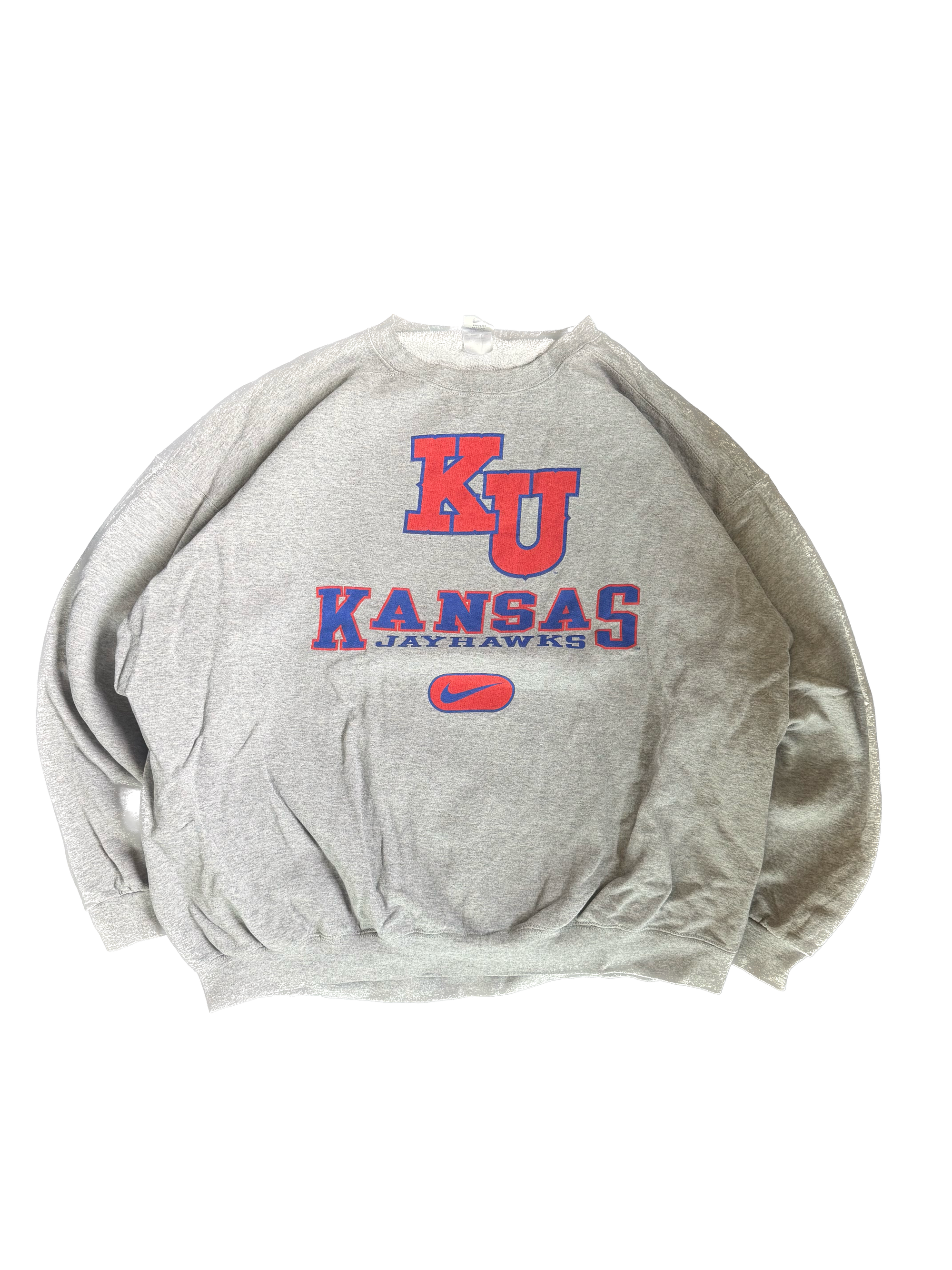 WESTSIDE STOREY VINTAGE | VINTAGE 90'S NIKE KU JAYHAWKS SWEATSHIRT - GRAY Westside Storey