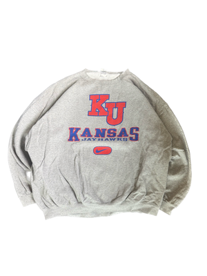 WESTSIDE STOREY VINTAGE | VINTAGE 90'S NIKE KU JAYHAWKS SWEATSHIRT - GRAY Westside Storey