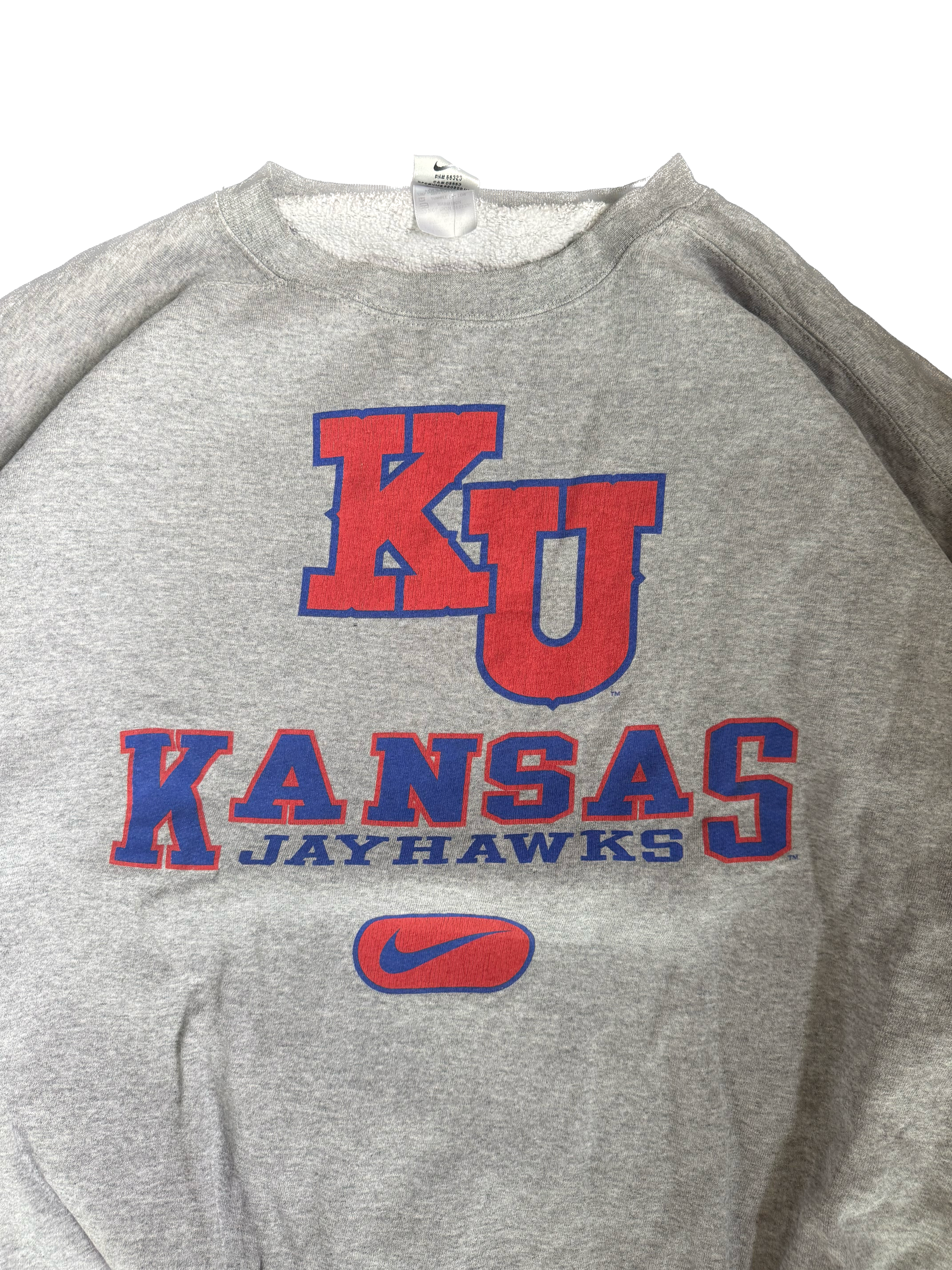 WESTSIDE STOREY VINTAGE | VINTAGE 90'S NIKE KU JAYHAWKS SWEATSHIRT - GRAY Westside Storey