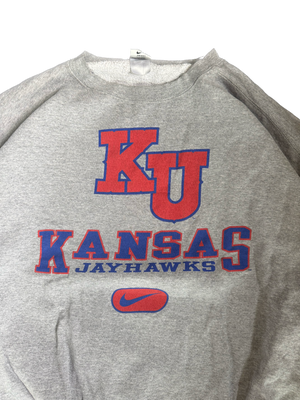 WESTSIDE STOREY VINTAGE | VINTAGE 90'S NIKE KU JAYHAWKS SWEATSHIRT - GRAY Westside Storey