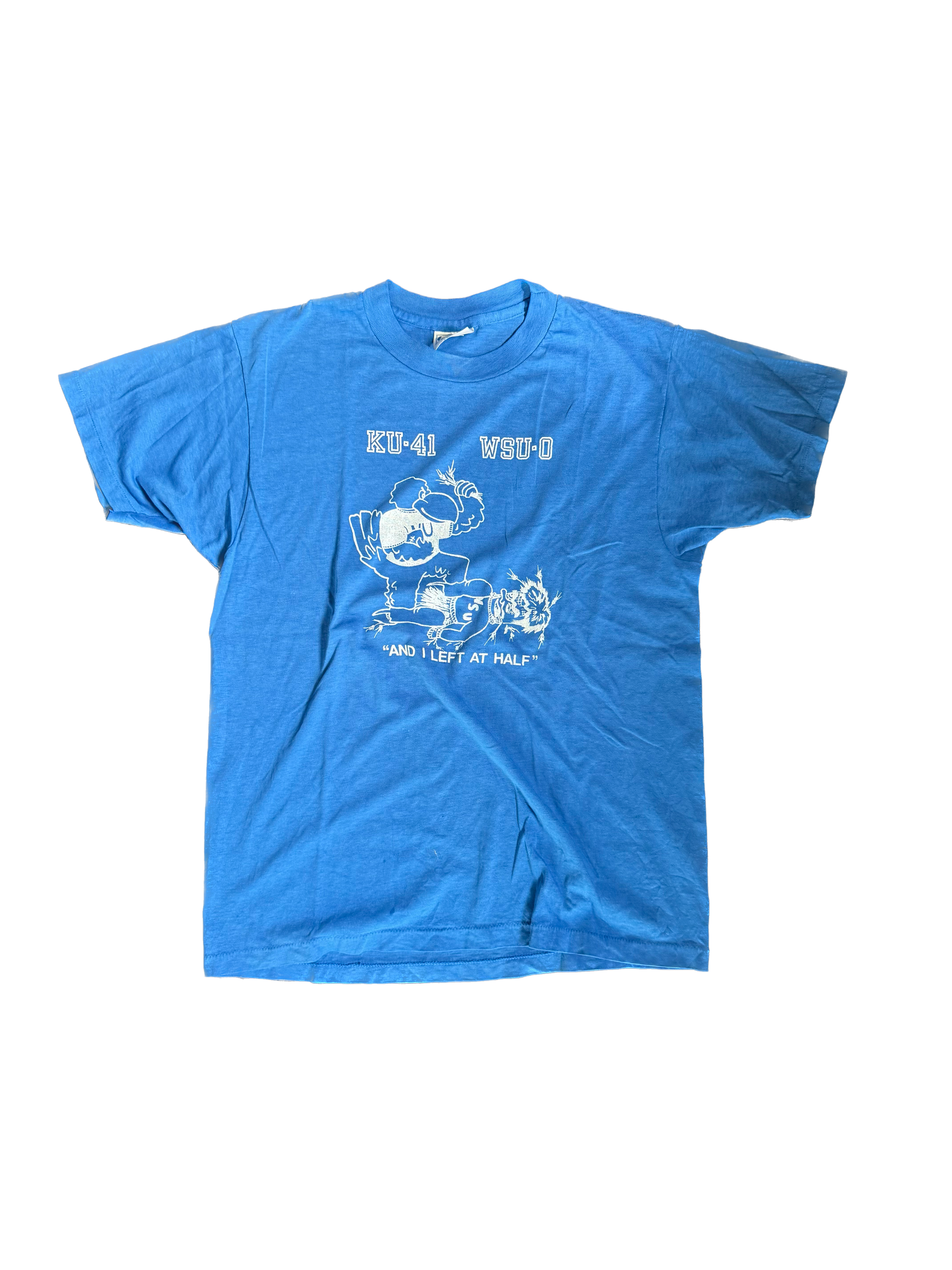WESTSIDE STOREY VINTAGE | VINTAGE 80'S KU - WSU T-SHIRT - BLUE Westside Storey