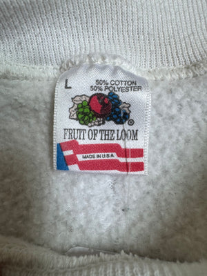 WESTSIDE STOREY VINTAGE | VINTAGE 90'S I'M NUTS FOR THE JAYHAWKS SWEATSHIRT *AS IS*  - WHITE Westside Storey