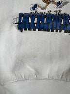 WESTSIDE STOREY VINTAGE | VINTAGE 90'S I'M NUTS FOR THE JAYHAWKS SWEATSHIRT *AS IS*  - WHITE Westside Storey