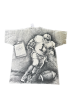 WESTSIDE STOREY VINTAGE | VINTAGE 90'S MIZZOU TIGERS AOP FOOTBALL T-SHIRT - WHITE Westside Storey