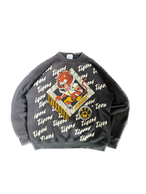 WESTSIDE STOREY VINTAGE | VINTAGE 90'S MIZZOU TIGERS AOP SWEATSHIRT - BLACK Westside Storey