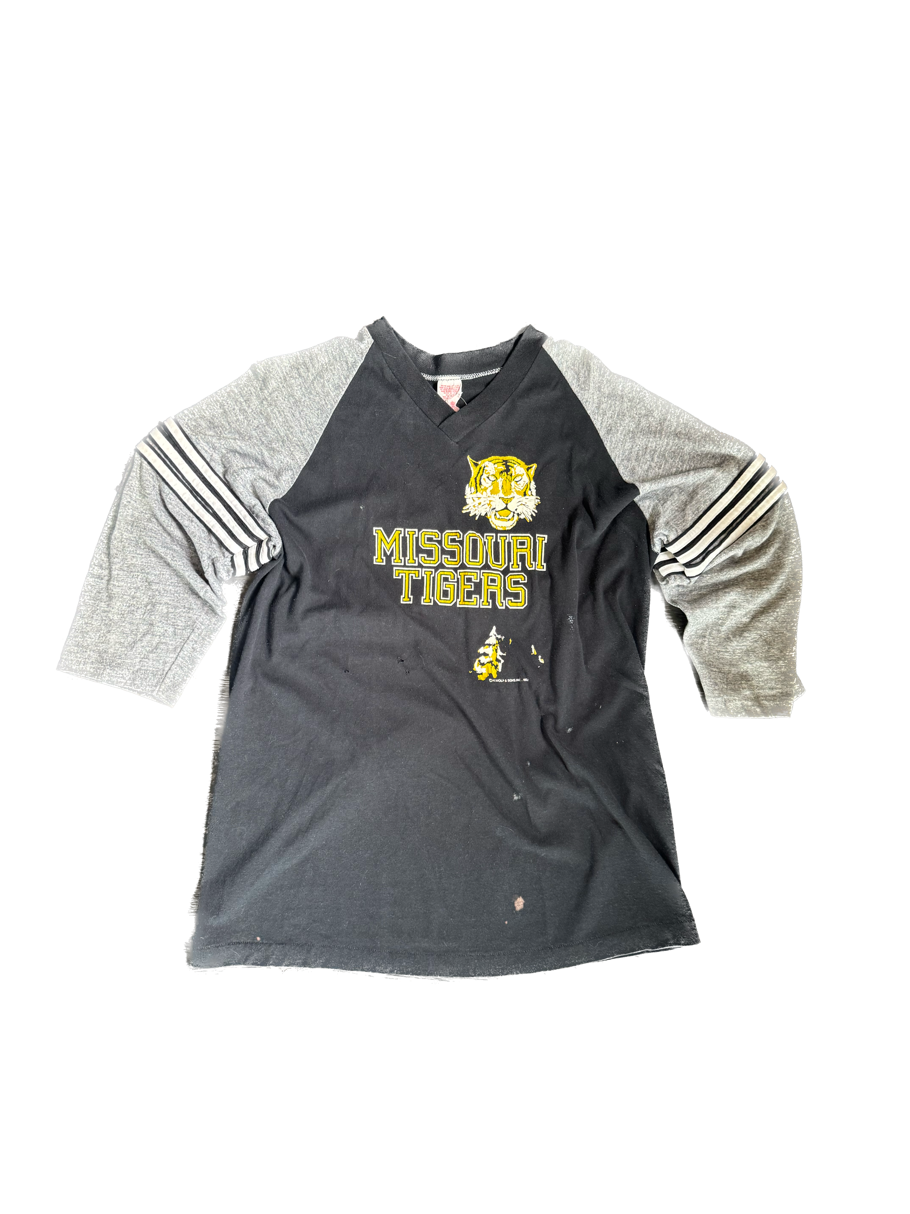 WESTSIDE STOREY VINTAGE | VINTAGE 80'S MISSOURI TIGERS JERSEY T-SHIRT - BLACK Westside Storey