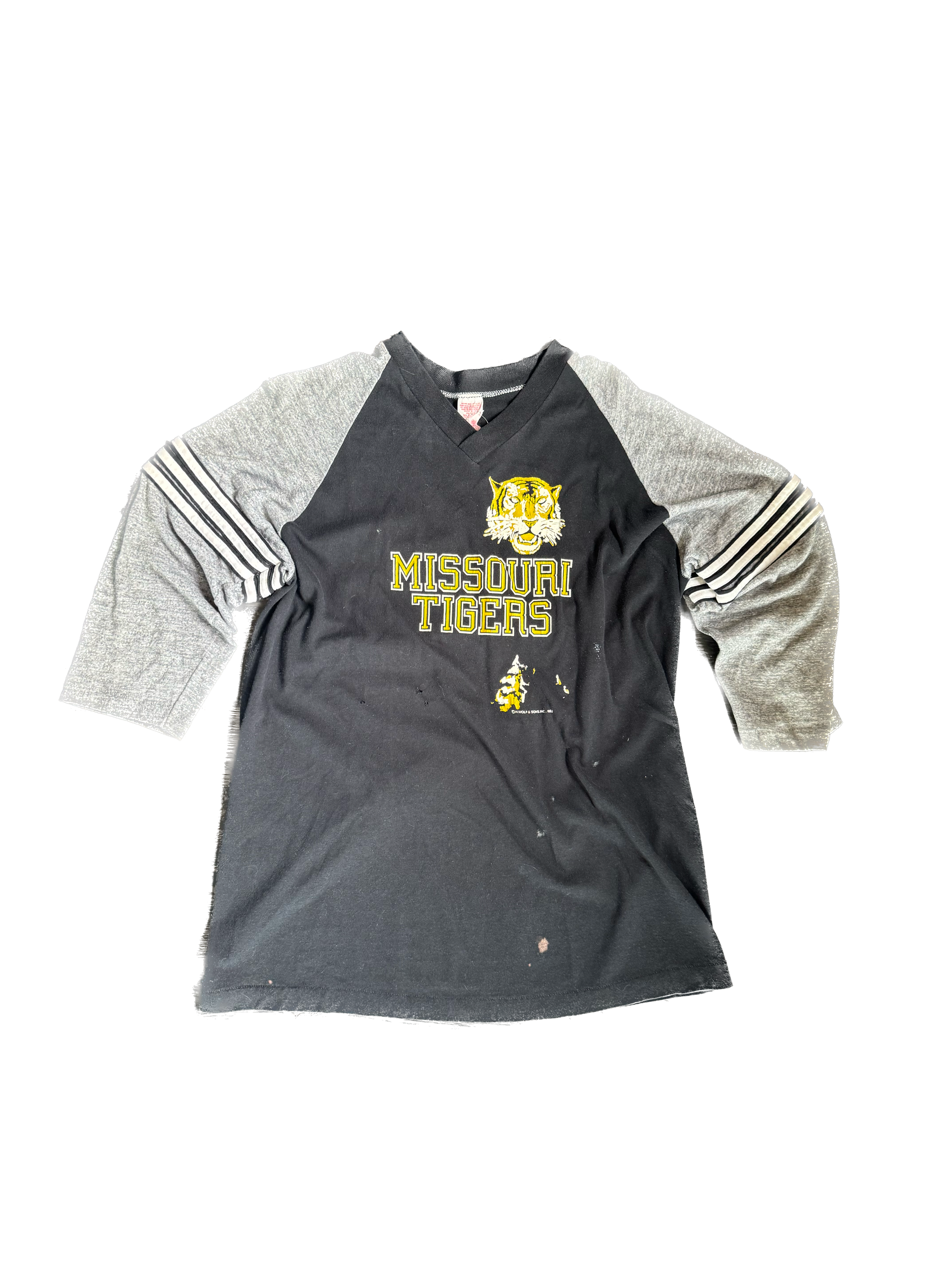 WESTSIDE STOREY VINTAGE | VINTAGE 80'S MISSOURI TIGERS JERSEY T-SHIRT - BLACK Westside Storey