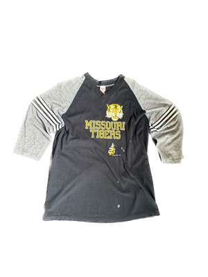 WESTSIDE STOREY VINTAGE | VINTAGE 80'S MISSOURI TIGERS JERSEY T-SHIRT - BLACK Westside Storey