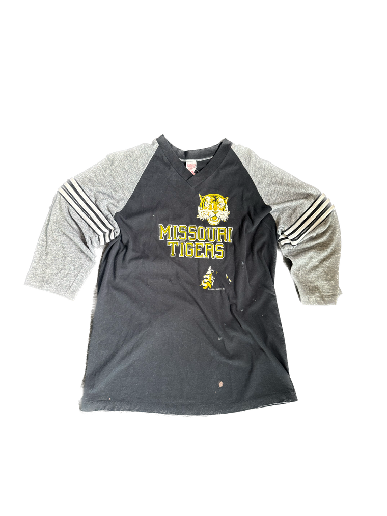 WESTSIDE STOREY VINTAGE | VINTAGE 80'S MISSOURI TIGERS JERSEY T-SHIRT - BLACK Westside Storey