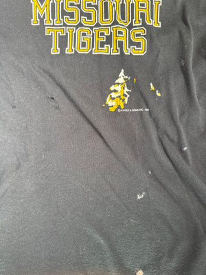 WESTSIDE STOREY VINTAGE | VINTAGE 80'S MISSOURI TIGERS JERSEY T-SHIRT - BLACK Westside Storey