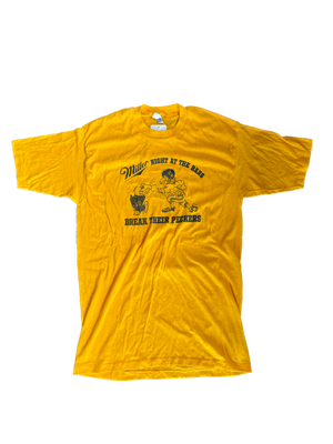 WESTSIDE STOREY VINTAGE | VINTAGE 80'S MIZ FOOTBALL NIGHT AT BARS T-SHIRT = YELLOW Westside Storey
