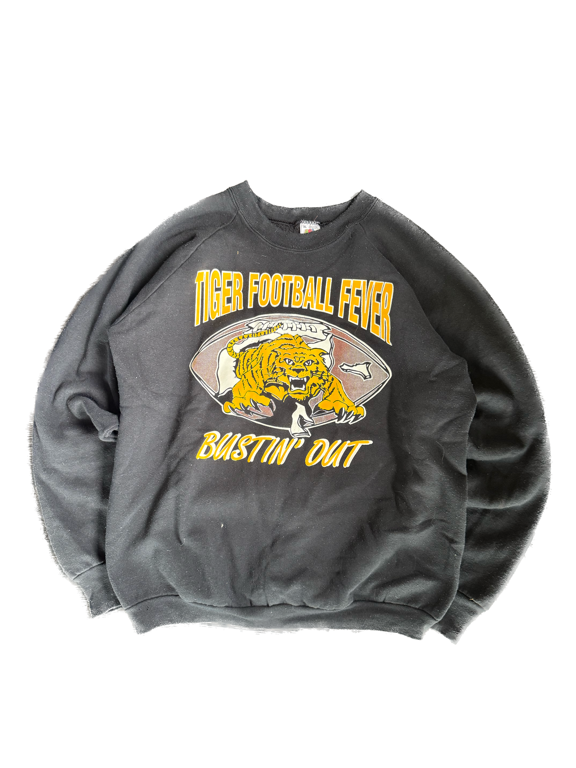WESTSIDE STOREY VINTAGE | VINTAGE 90'S MIZ TIGERS FOOTBALL FEVER SWEATSHIRT - XL Westside Storey