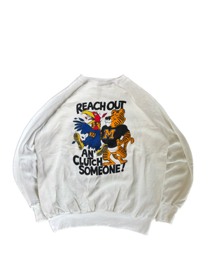 WESTSIDE STOREY VINTAGE | VINTAGE 80'S CHAMPION MIZ TIGERS CHOKE T-SHIRT - WHITE Westside Storey