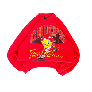 WESTSIDE STOREY VINTAGE | VINTAGE TWEETYBIRD KC CHIEFS SWEATSHIRT - RED - Westside Storey