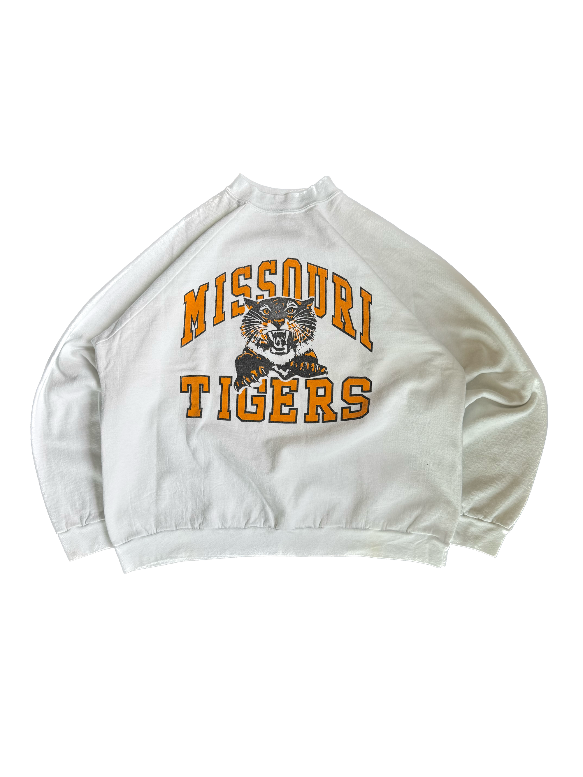 WESTSIDE STOREY VINTAGE | VINTAGE 80'S MIZ TIGERS WHITE SWEATSHIRT - WHITE Westside Storey