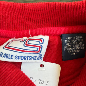 WESTSIDE STOREY VINTAGE | VINTAGE 90'S KC CHIEFS NFL EMBROIDERED SWEATSHIRT - RED - Westside Storey