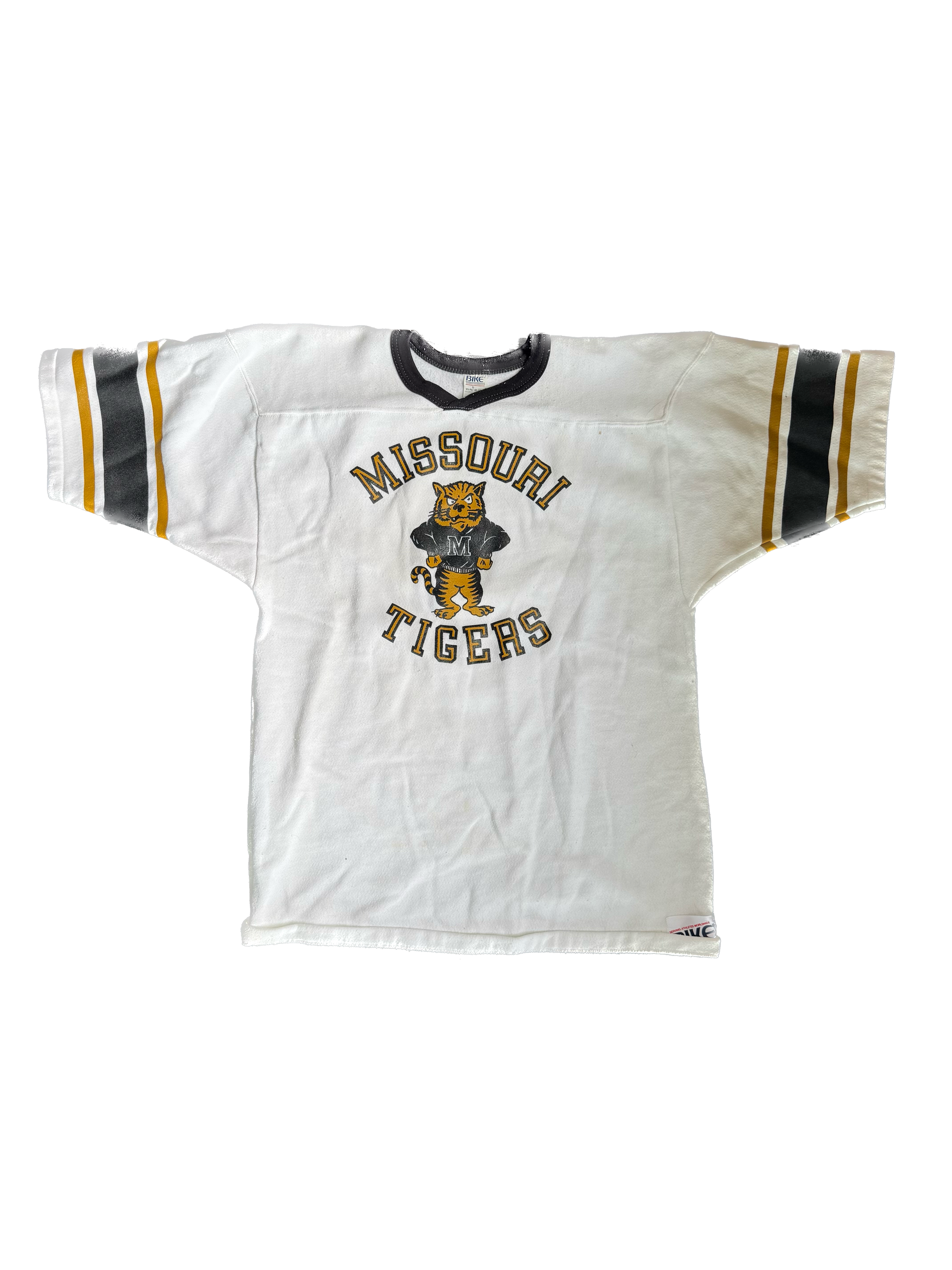 WESTSIDE STOREY VINTAGE | VINTAGE 80'S MIZ TIGERS FOOTBALL JERSEY SWEATSHIRT - WHITE Westside Storey