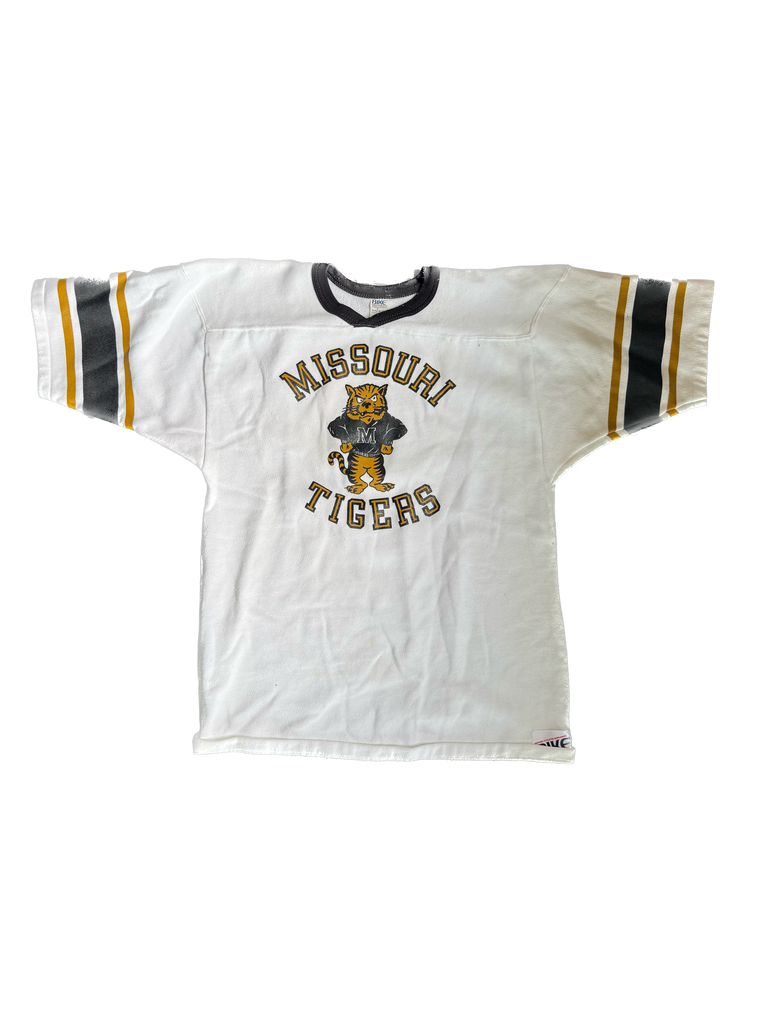 WESTSIDE STOREY VINTAGE | VINTAGE 80'S MIZ TIGERS FOOTBALL JERSEY SWEATSHIRT - WHITE Westside Storey