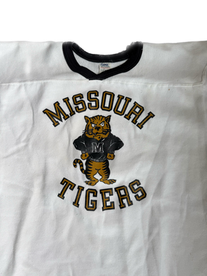WESTSIDE STOREY VINTAGE | VINTAGE 80'S MIZ TIGERS FOOTBALL JERSEY SWEATSHIRT - WHITE Westside Storey