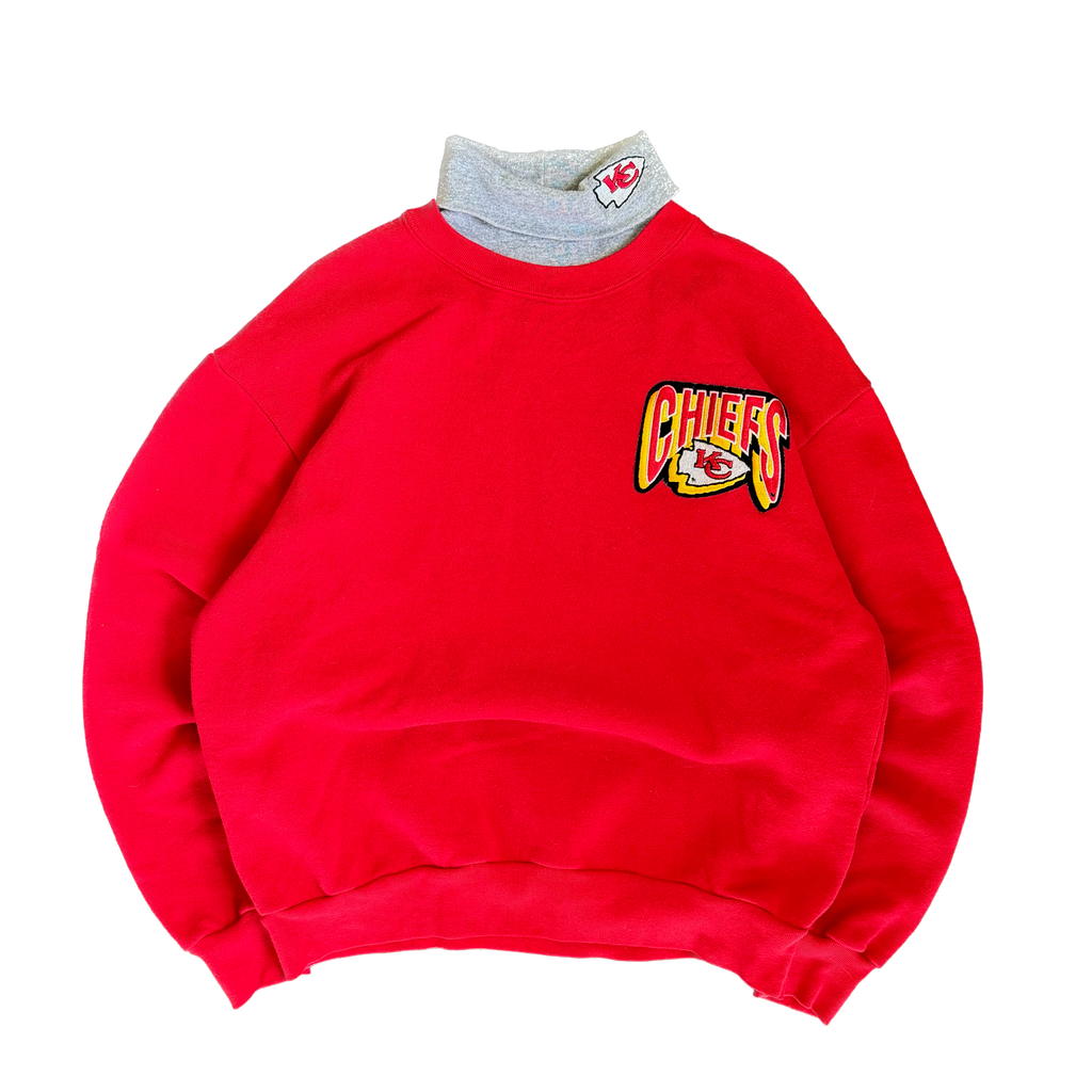 WESTSIDE STOREY VINTAGE | VINTAGE 90'S KC TURTLENECK SWEATSHIRT - RED - Westside Storey