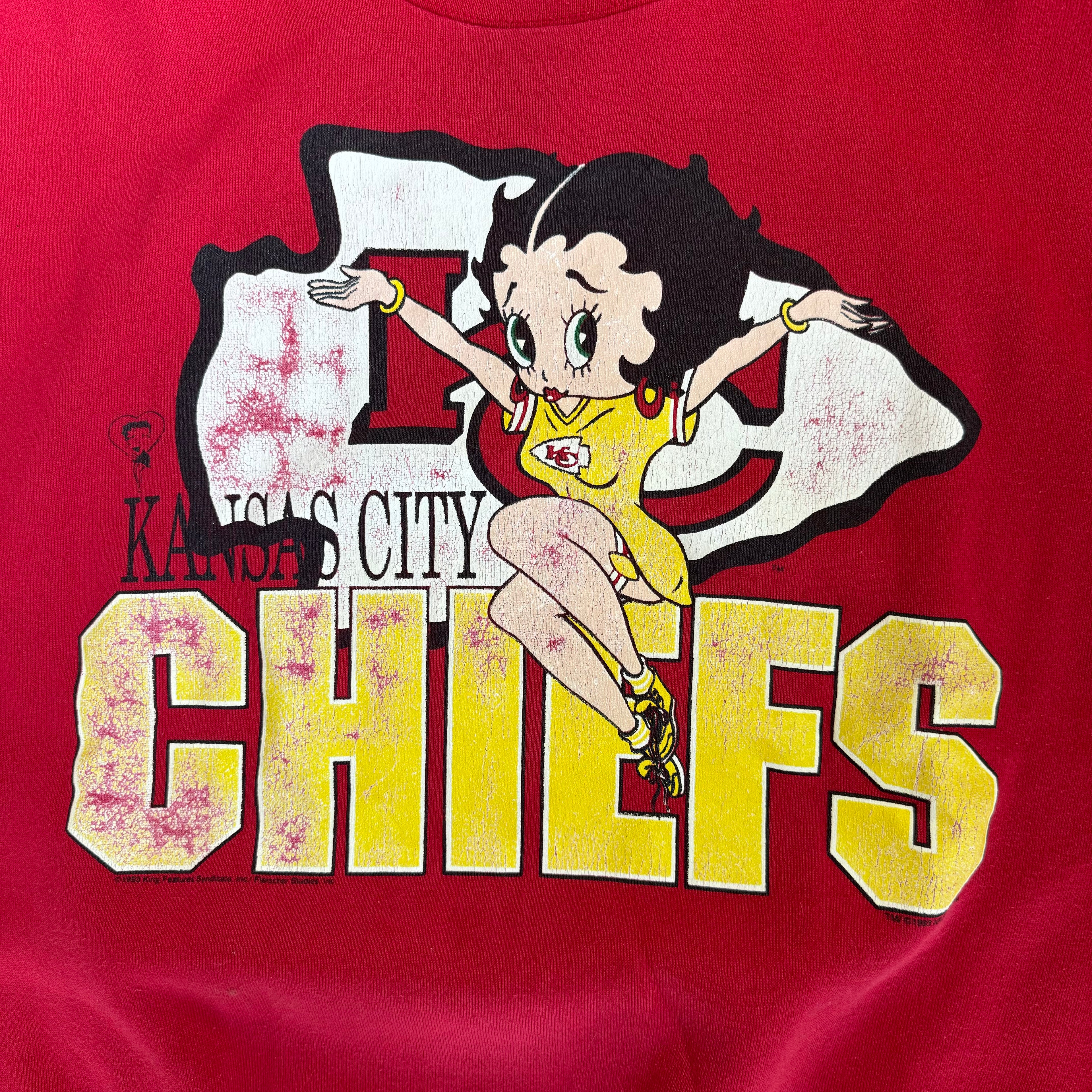 WESTSIDE STOREY VINTAGE | VINTAGE 90'S BETTY BOOP KC CHIEFS - RED - Westside Storey